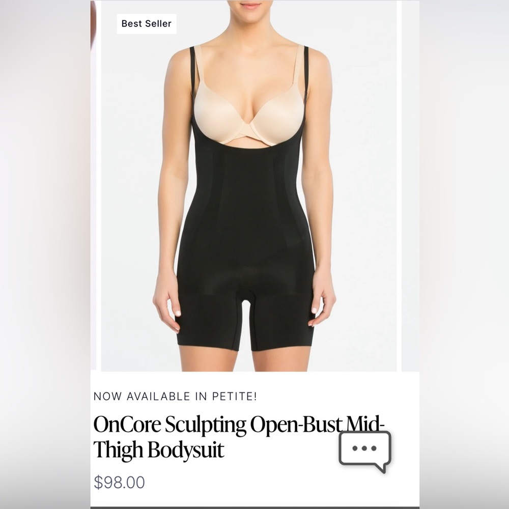 SPANX NWT!! OnCore Sculpting Open-Bust Mid-Thigh Bodysuit